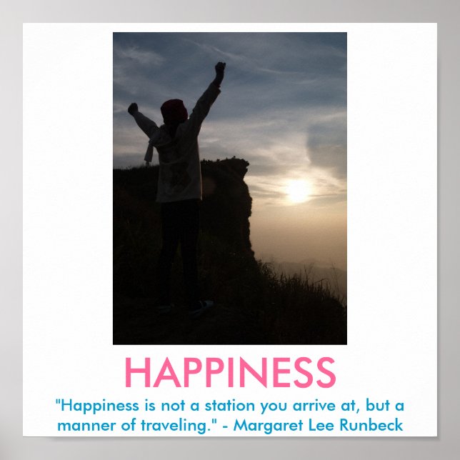 HAPPINESS-motiverande poster (Framsidan)