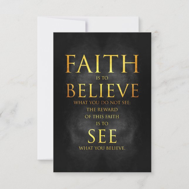 Happiness Quote Faith Believe See Tack Kort (Framsida)