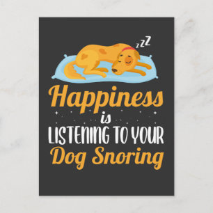 Happiness Snoring Kärlek Pet Owner Vykort