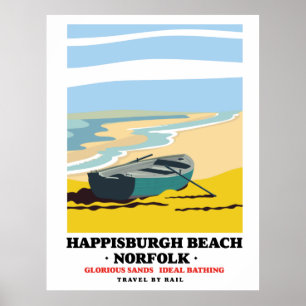 Happisburgh Beach Norfolk-reseaffisch Poster