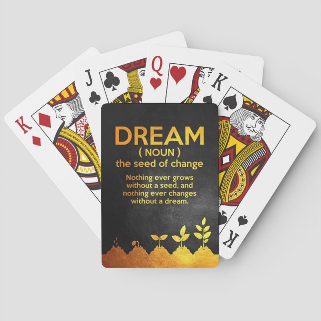 Happity Quote Dream Definition Casinokort (Baksidan)