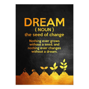 Happity Quote Dream Definition Fototryck