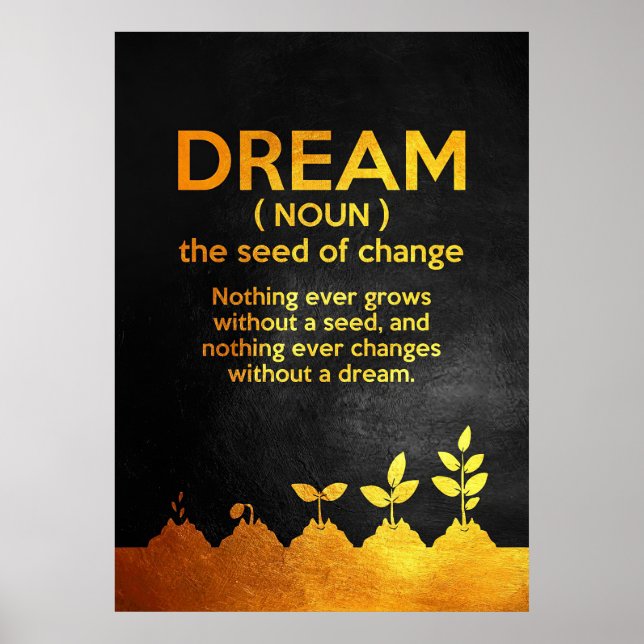 Happity Quote Dream Definition Poster (Framsidan)