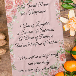 Happity Recipe Blommigt Kitchen Towel Kökshandduk