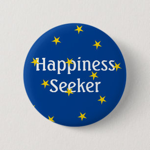 Happity Seeker Gult Stars Blue Knapp