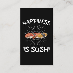 Happity Sushi Japansk Food Ris Nigiri Älskare Visitkort