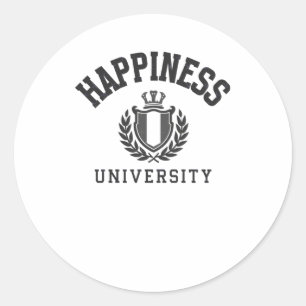 Happity Universiteten Sticker Runt Klistermärke