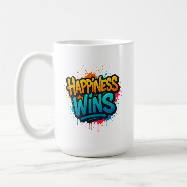 Happity Wins Graffiti Design Kaffemugg (Vänster)