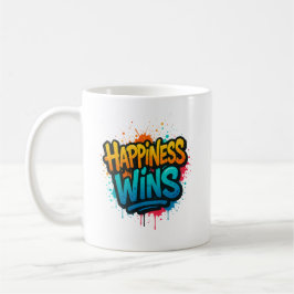 Happity Wins Graffiti Design Kaffemugg