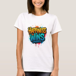 Happity Wins Graffiti Design T Shirt