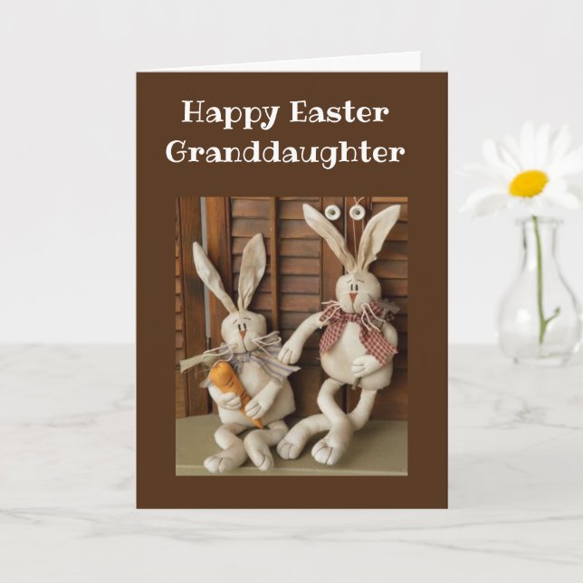 HAPPPY EASTER **GRANDDAUGHTER** CARD KORT (Liten växt)