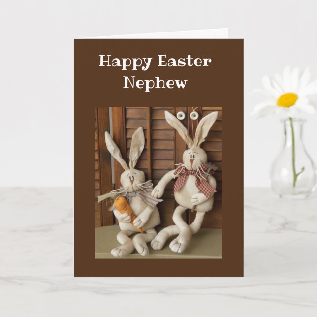 HAPPPY EASTER **NEPHEW** CARD KORT (Liten växt)