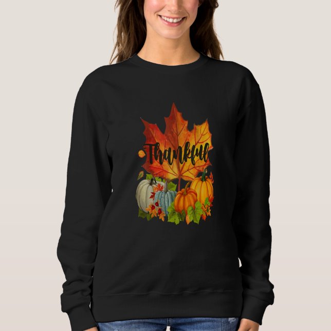Happpy Thanksgiving Day Löv höstblomma T Shirt (Framsida)