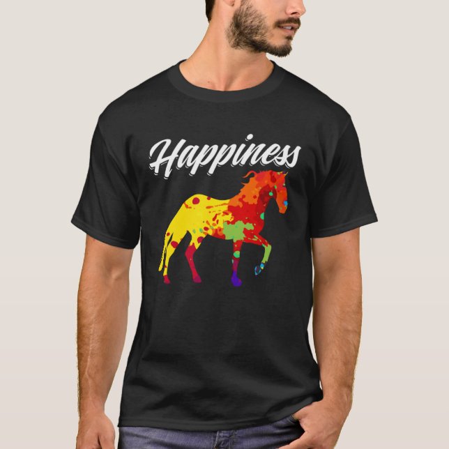 Happse Horse  Horses Equestrian T Shirt (Framsida)