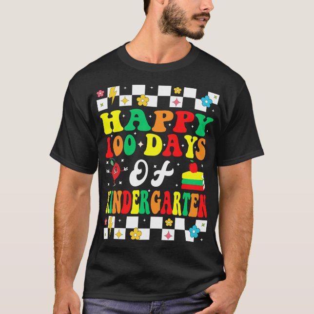 Happy 100 Day Of Kindergarten T-Shirt (Framsida)
