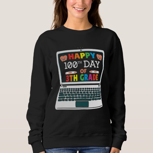 Happy 100 Days Of 4th Grade Elementary Teacher Kid T Shirt (Framsida)