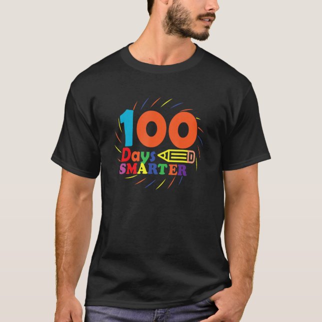 Happy 100 Days Of School 100 Days Smarter  Student T Shirt (Framsida)
