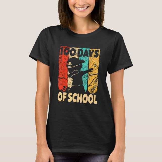 Happy 100 Days Of School 100th Day Dabbing Child K T Shirt (Framsida)