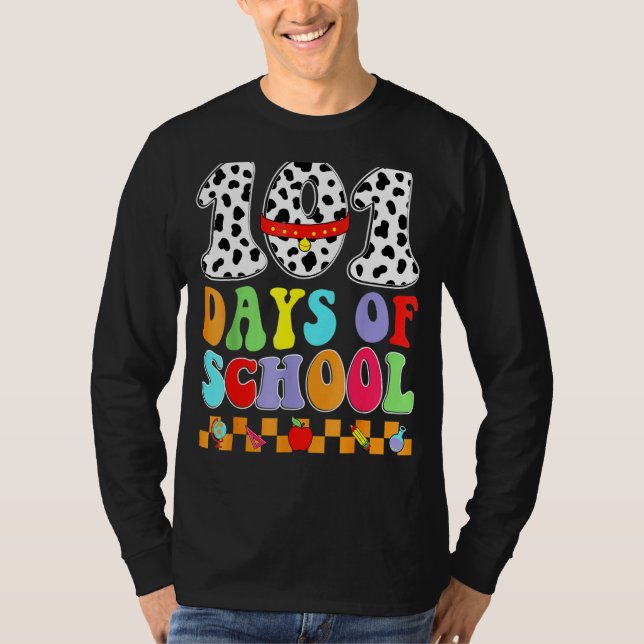 Happy 100 Days of School 100th Day Dalmatian Dog T T Shirt (Framsida)
