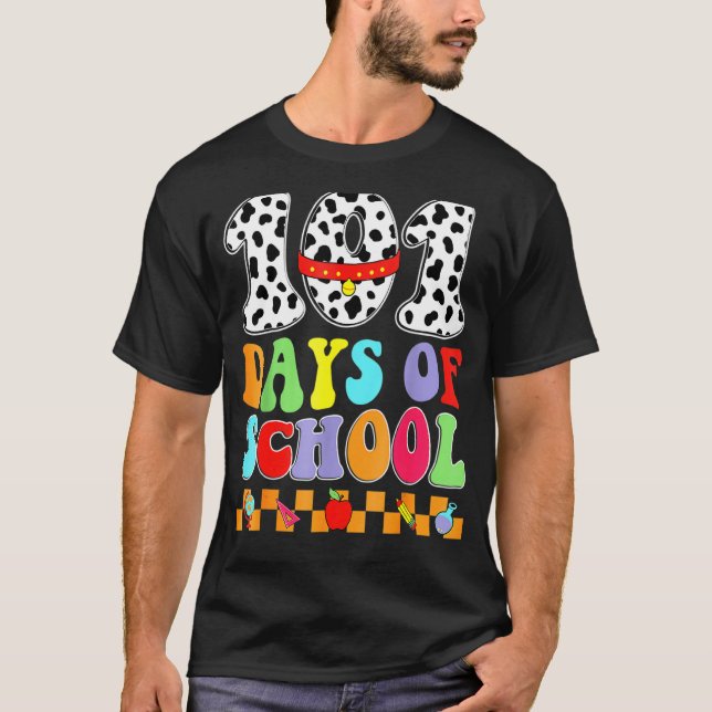 Happy 100 Days of School 100th Day Dalmatian Dog T T Shirt (Framsida)