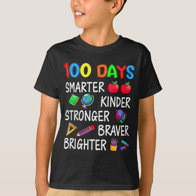 Happy 100 Days Of School 100th Day Of School Kids  T Shirt (Framsida)