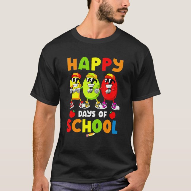 Happy 100 Days Of School Flossing Dance 100 Days S T Shirt (Framsida)