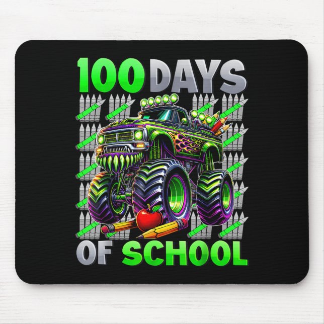 Happy 100 Days Of School Funny Monster Truck Stude Musmatta (Framsidan)