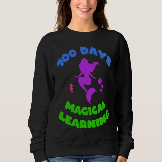 Happy 100 Days Of School Magical Learning Adorable T Shirt (Framsida)