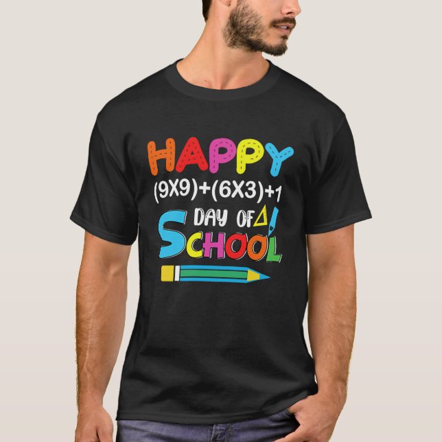 Happy 100 Days Of School Math 2023 T Shirt (Framsida)