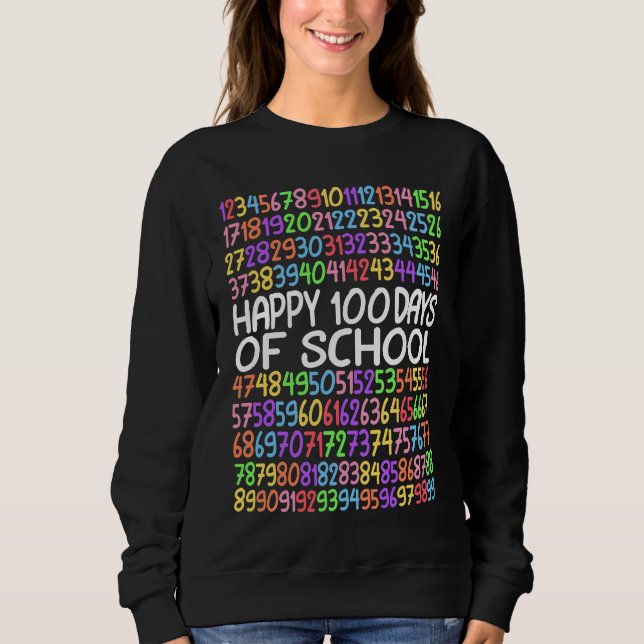 Happy 100 Days Of School Math Kindergarten 1st Gra T Shirt (Framsida)