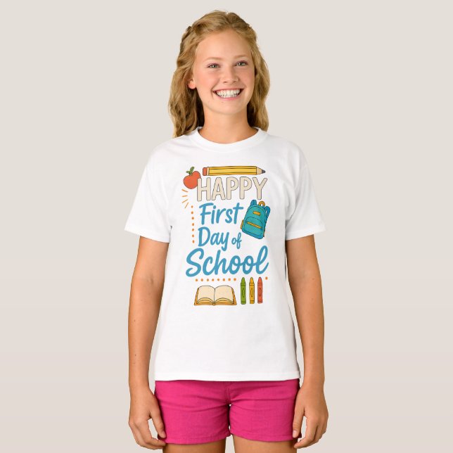 Happy 100 Days of School Tee (Hel framsida)