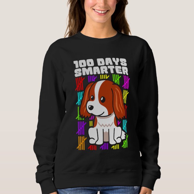 Happy 100 Days Smarter Dog Shirt, Golden Retriever T Shirt (Framsida)