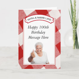 Happy 100th Birthday Greeting Card - Customizable Kort