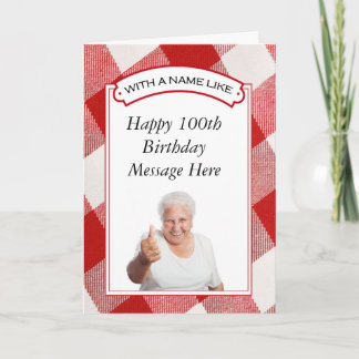Happy 100th Birthday Greeting Card - Customizable Kort