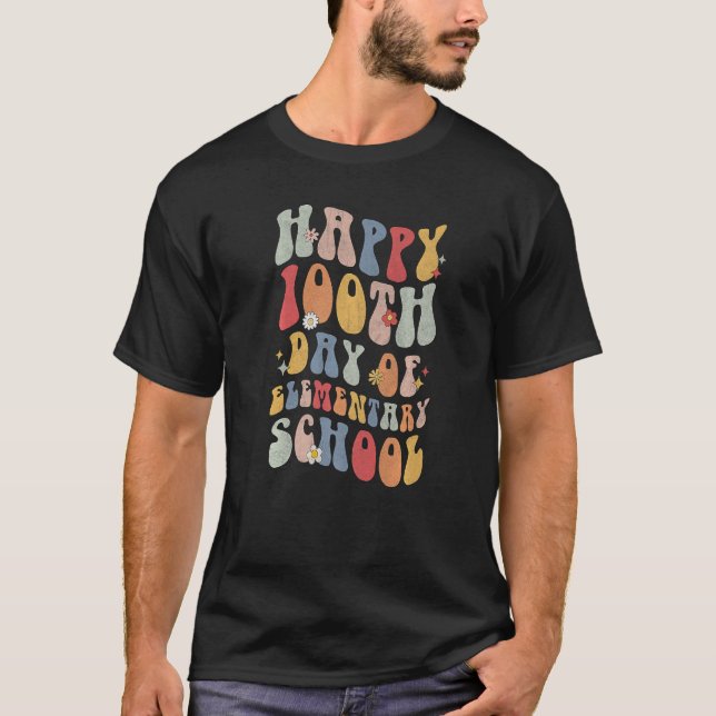 Happy 100th Day Of Elementary School Teacher 100 D T Shirt (Framsida)