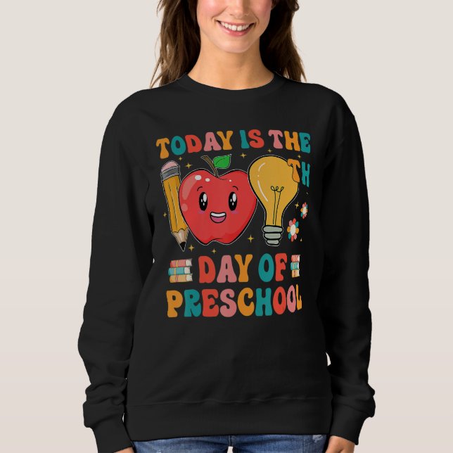 Happy 100th day of School  100 days of Preschool T T Shirt (Framsida)