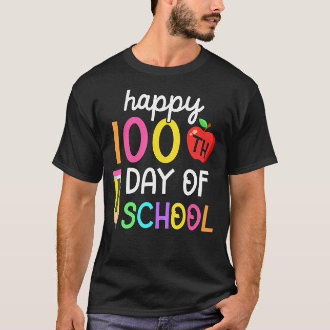 Happy 100th Day Of School 100 Days Of School Smart T Shirt (Framsida)