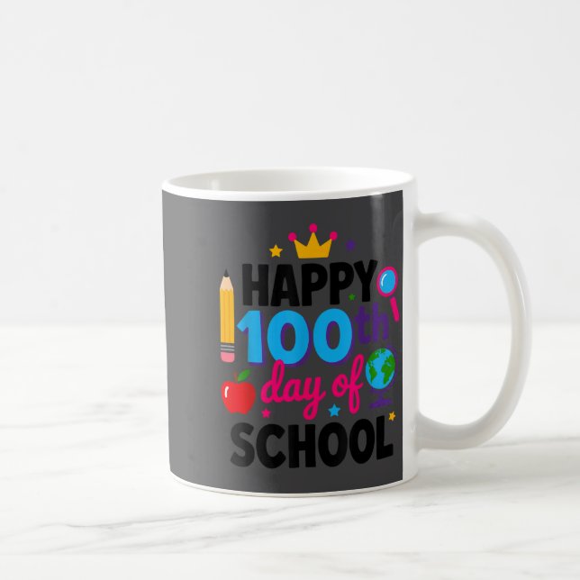 Happy 100th Day Of School 100 Days Smarter Teacher Kaffemugg (Höger)