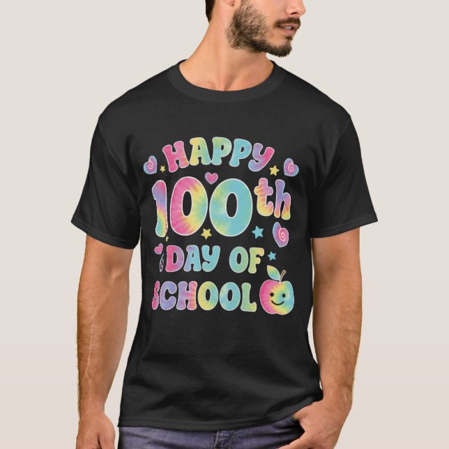 Happy 100th Day Of School Celebration Cute  T Shirt (Framsida)