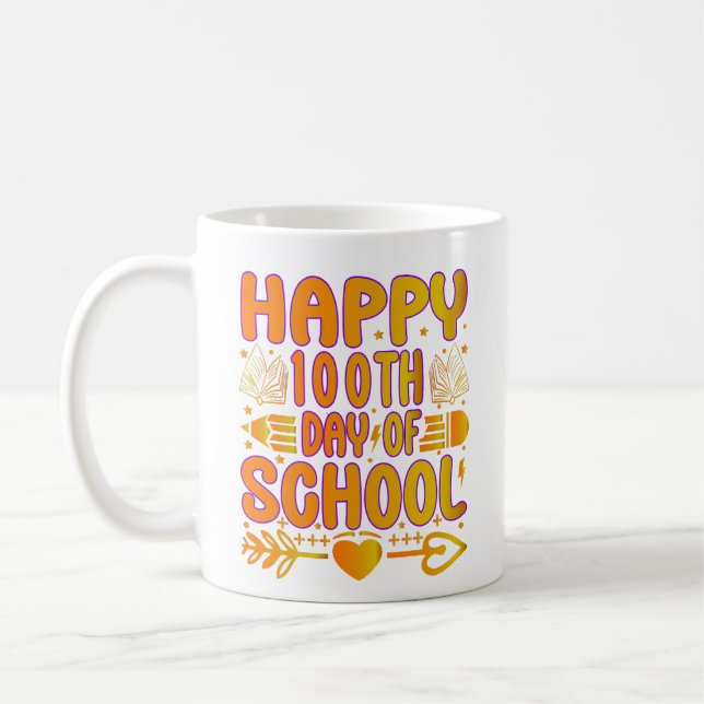 Happy 100th Day of School Coffee Mug Kaffemugg (Vänster)