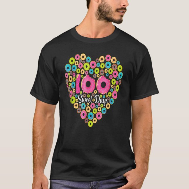 Happy 100th Day Of School Donuts 100 Sweet Days Te T Shirt (Framsida)