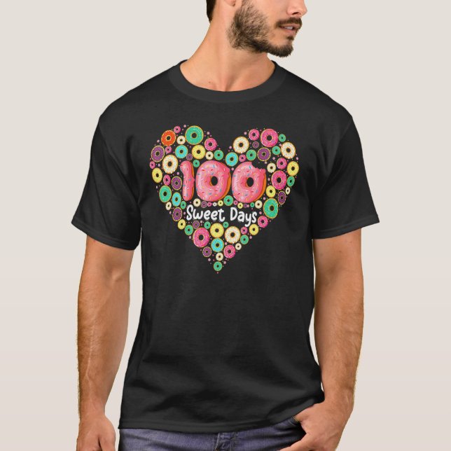 Happy 100th Day Of School Donuts 100 Sweet Days Te T Shirt (Framsida)