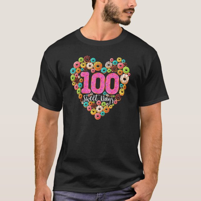 Happy 100th Day Of School Donuts 100 Sweet Days Te T Shirt (Framsida)