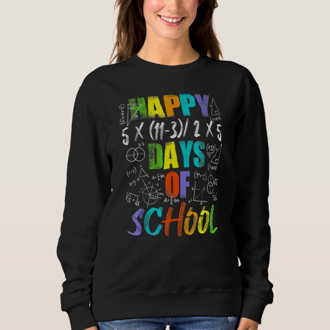 Happy 100th Day Of School Equations Math Teacher 1 T Shirt (Framsida)