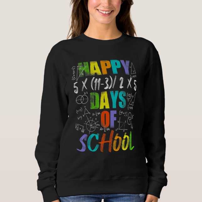 Happy 100th Day Of School Equations Math Teacher 1 T Shirt (Framsida)