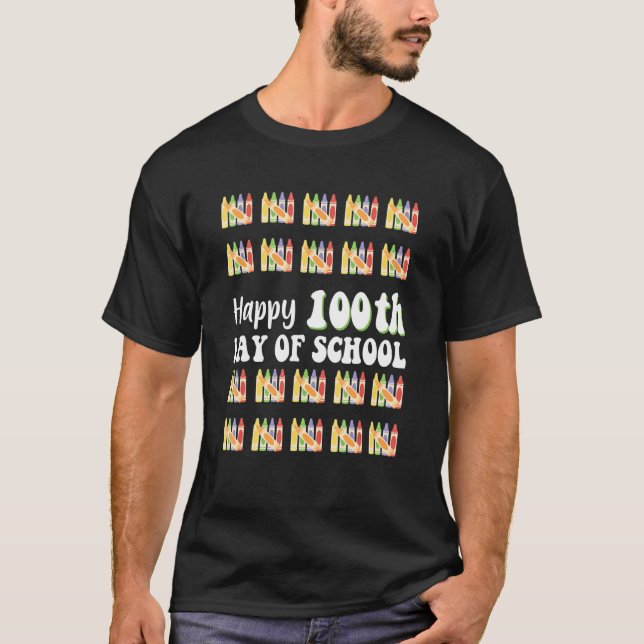 Happy 100th Day Of School Student Gift 100 Days Of T Shirt (Framsida)