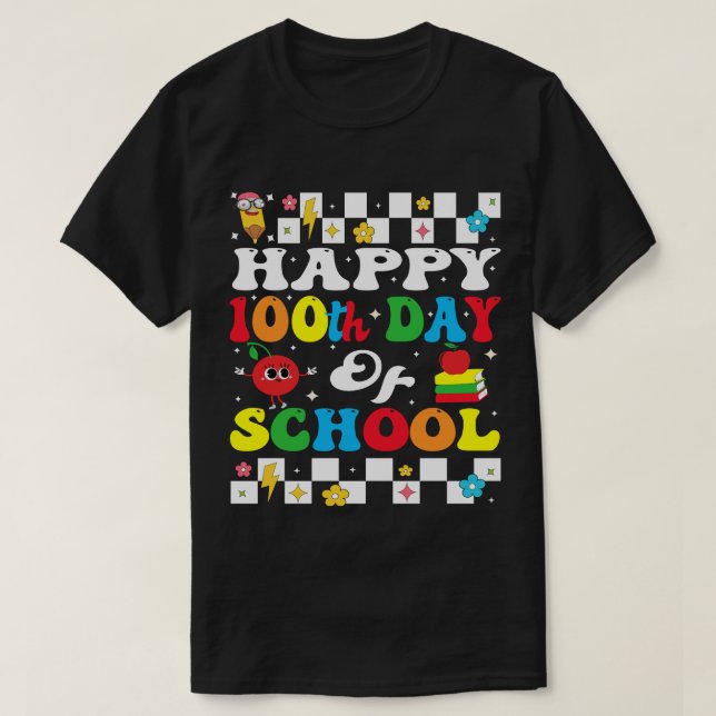 Happy 100th Day Of School T-Shirt (Design framsida)