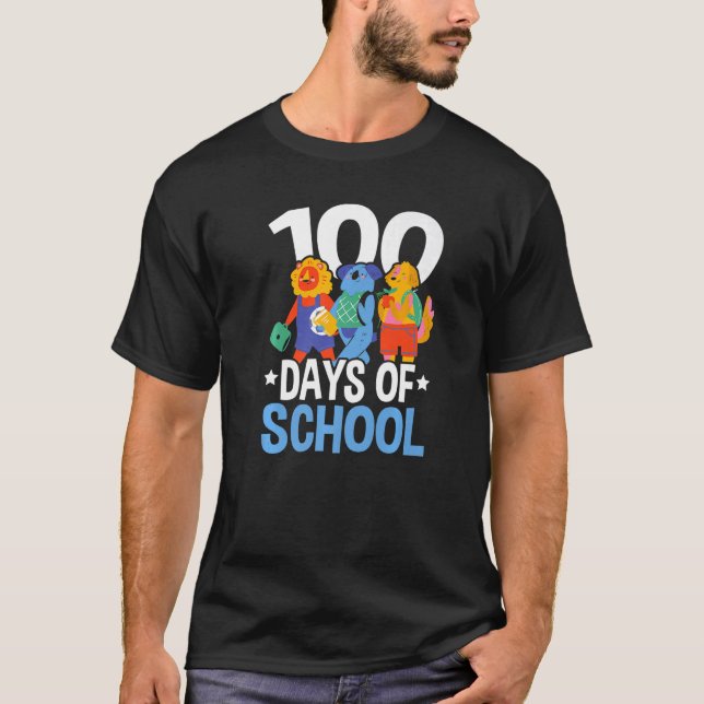 Happy 100th Day Of School Teacher Student Educator T Shirt (Framsida)