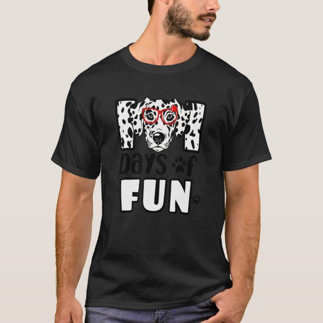 Happy 101 Days Fun Cute Dog 100 Days Smarter Stude T Shirt (Framsida)
