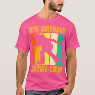 Happy 11 Birthday 11 Year Old Ice Skating 11Th Bir T Shirt